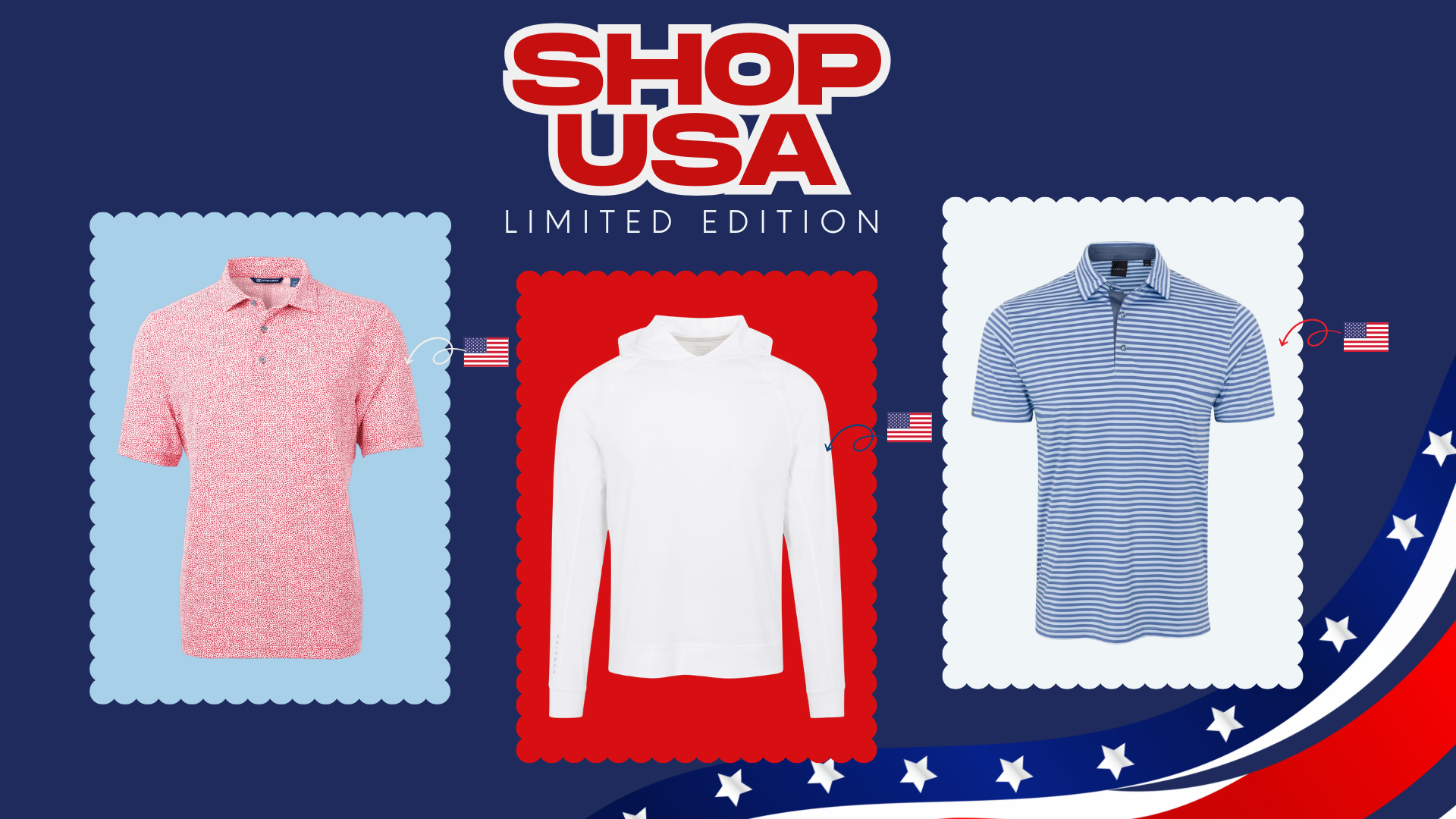 Samples of our Limited Edition USA Gear Available Exclusively Online!
