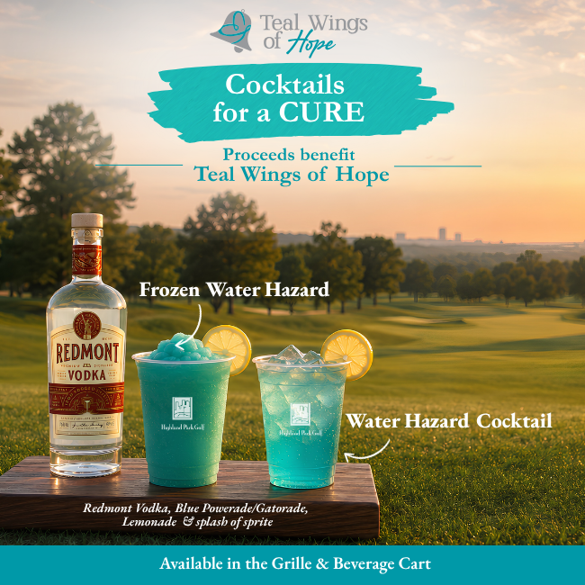 Cocktails for a Cure drink specials at Highland Park Golf Course